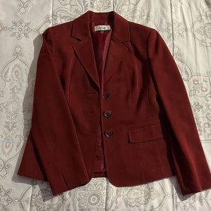 Dark Red Le Suit Pantsuit